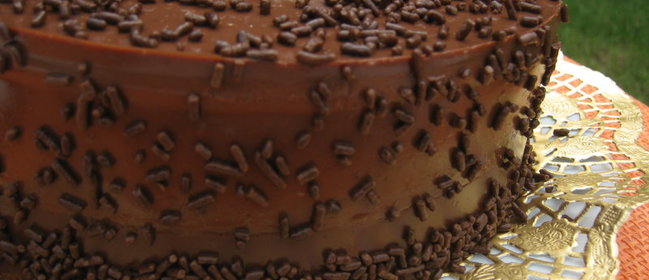 Торт-пирог « ШОКОЛАДНЫЙ »с шоколадными чипсами и в шоколадной панакоте (Ultra Choc-Chip Cake)