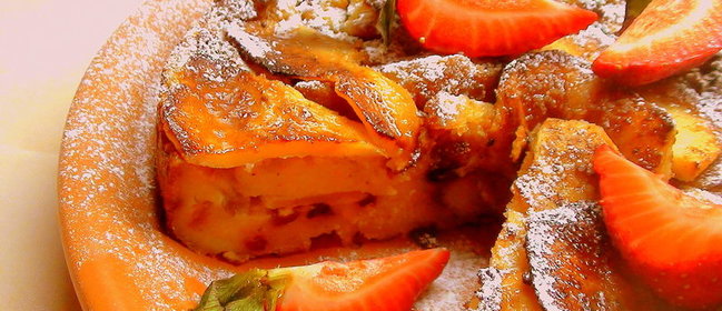 Пирог из кекса (с яблоками, корицей и молочной заливкой)! Bread &amp; Butter Pudding