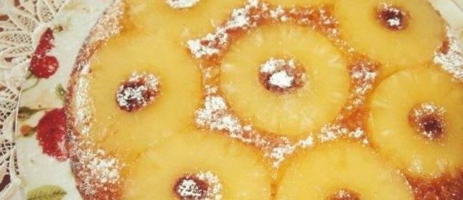 Перевернутый ананасовый пирог (Pineapple upside-down cake)