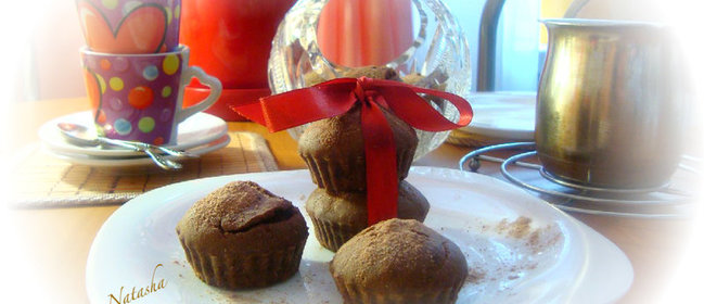 Шоколадные кексы-бомбочки для утреннего кофе